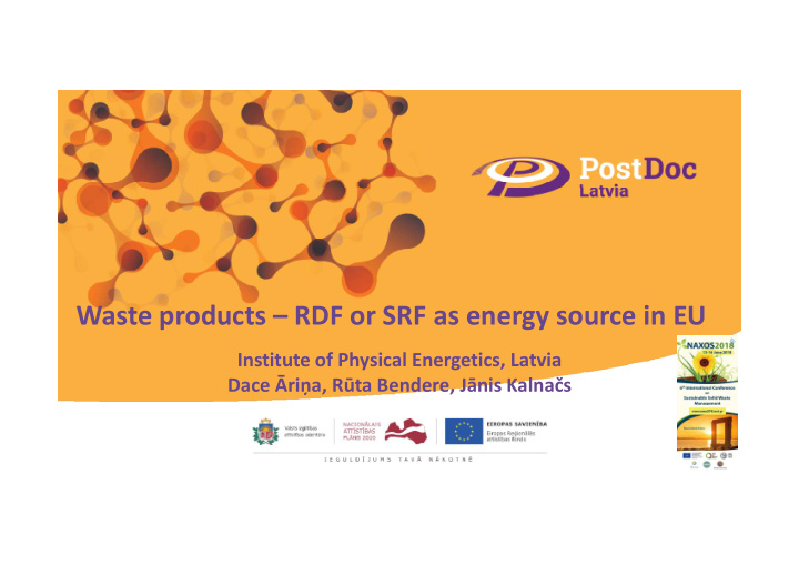 waste products rdf or srf as energy source in eu