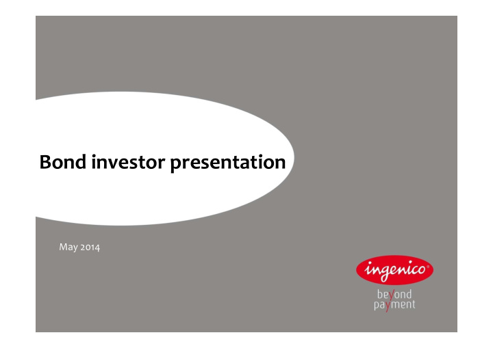 bond investor presentation