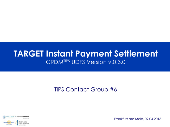 target instant payment settlement
