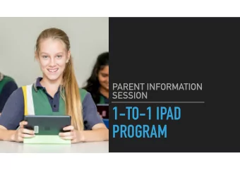 1-TO-1 IPAD  PROGRAM  PRAYER  IPAD PROGRAM PARENT INFORMATION SESSION  PRAYER OVER A NEW IPAD