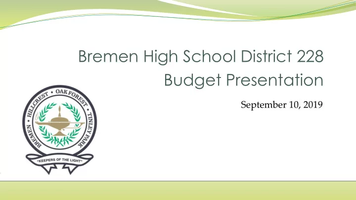 budget presentation