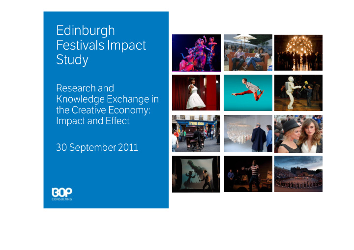 edinburgh festivals impact study