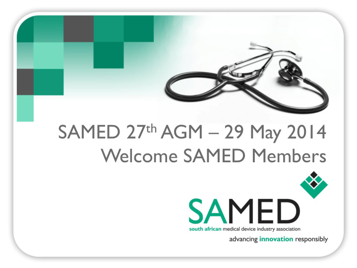 welcome samed members