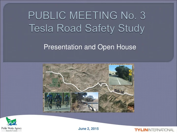 presentation and open house