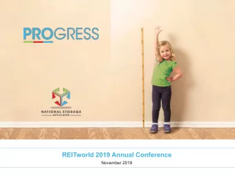 REITworld 2019 Annual Conference  November 2019  Forward-Looking Statements  and Non-GAAP Financial