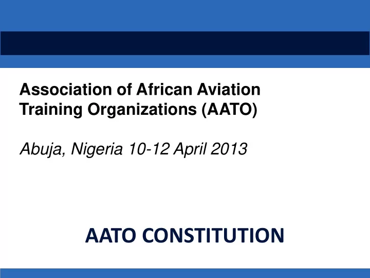 aato constitution