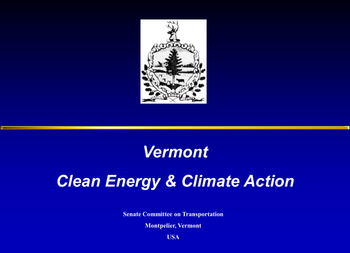 vermont clean energy climate action