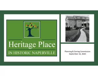 Planning &amp; Zoning Commission  September 16, 2020  The Existing Site  The Landscape Plan  Park /