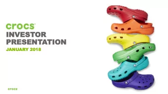 PRE  PRESE  SENT  NTATIO  TION  JAN  ANUAR  ARY  Y 20  2018  18  FORWARD-LOOKING STATEMENT  Some