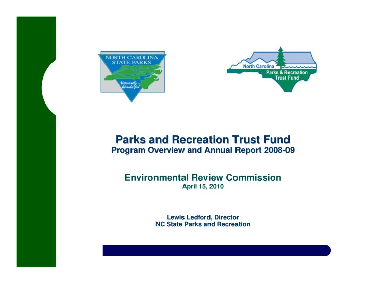 parks and recreation trust fund parks and recreation