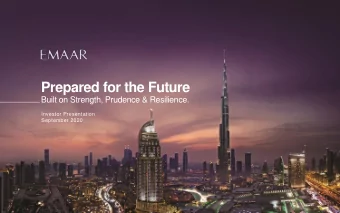 Prepared for the Future  Built on Strength, Prudence &amp; Resilience.  Investor Presentation