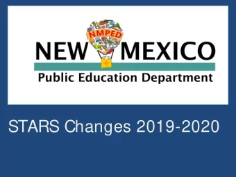 STARS Changes 2019-2020  PED STARS Team    Richard Trujillo  Deputy CIO    Alecia Moll