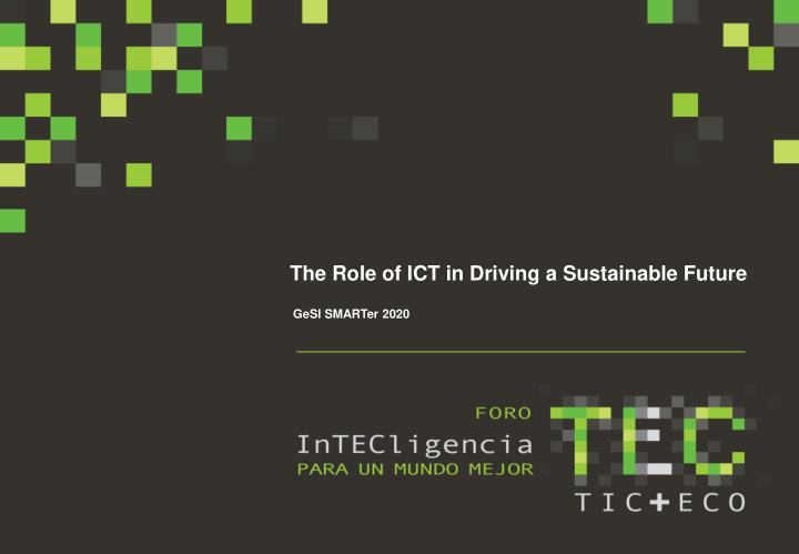 the role of ict in driving a sustainable future