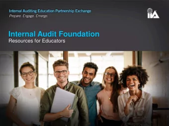 Internal Audit Foundation  Resources for Educators  Overview  Advancing Internal Audit Education