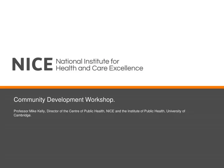 community development workshop