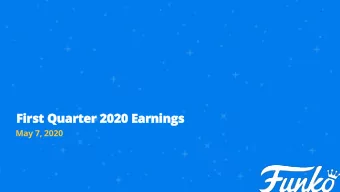 First Quarter 2020 E  Earnings  May 7, 2020  Cautionary Notes  This presentation contains