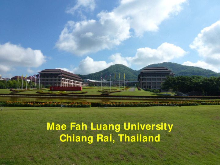 mae fah luang university chiang rai thailand