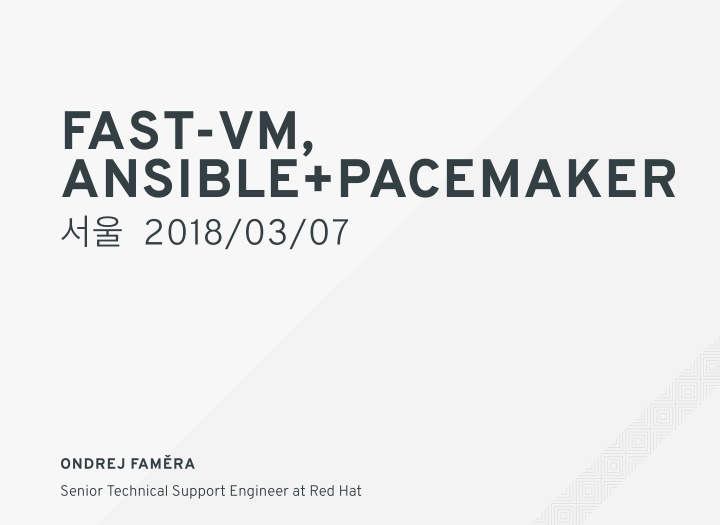 fast vm ansible pacemaker