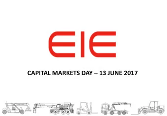 CAPITAL MARKETS DAY  13 JUNE 2017  Our History  1984  2003  2011  Awarded Toyota Industrial
