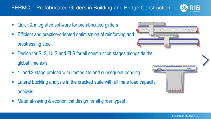 quick integrated software for prefabricated girders