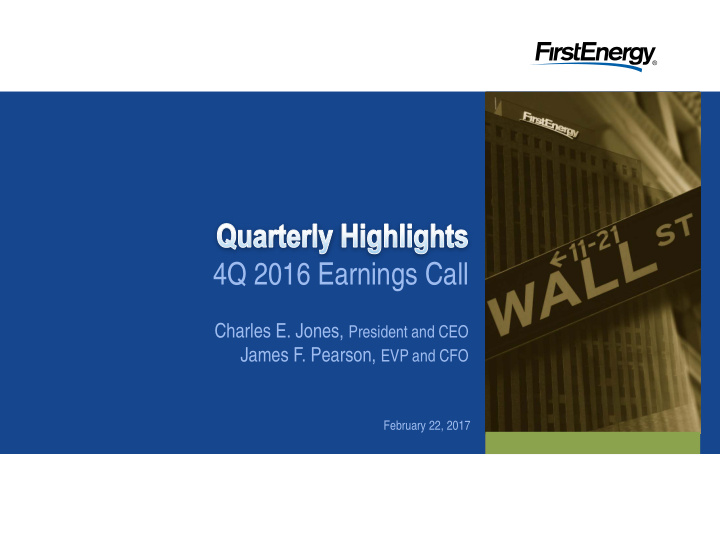 4q 2016 earnings call