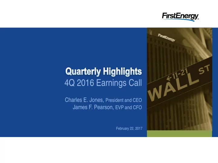 4q 2016 earnings call
