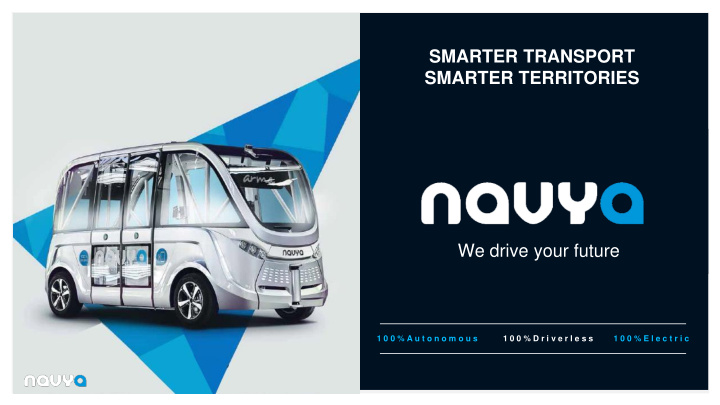 smarter transport smarter territories we drive your future