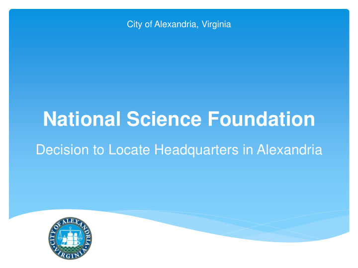 national science foundation
