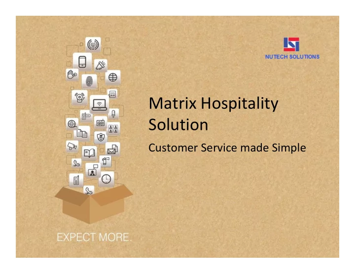 matrix hospitality solution