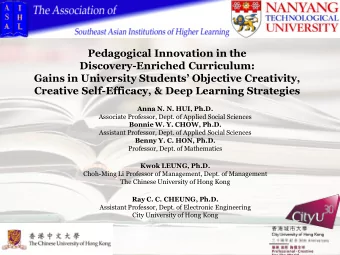 Gains in University Students Objective Creativity,  Creative Self-Efficacy, &amp; Deep Learning