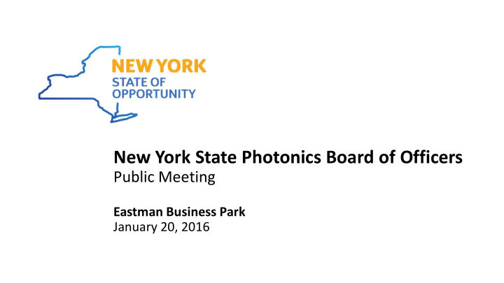 new york state photonics board of officers