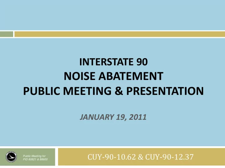 public meeting amp presentation