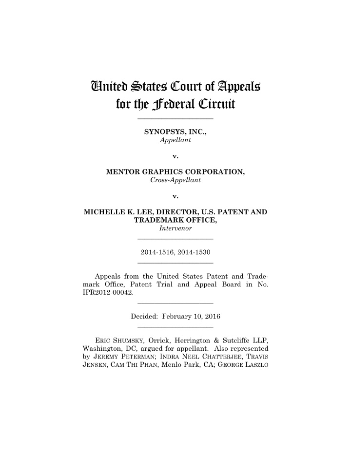 united states court of appeals for the federal circuit