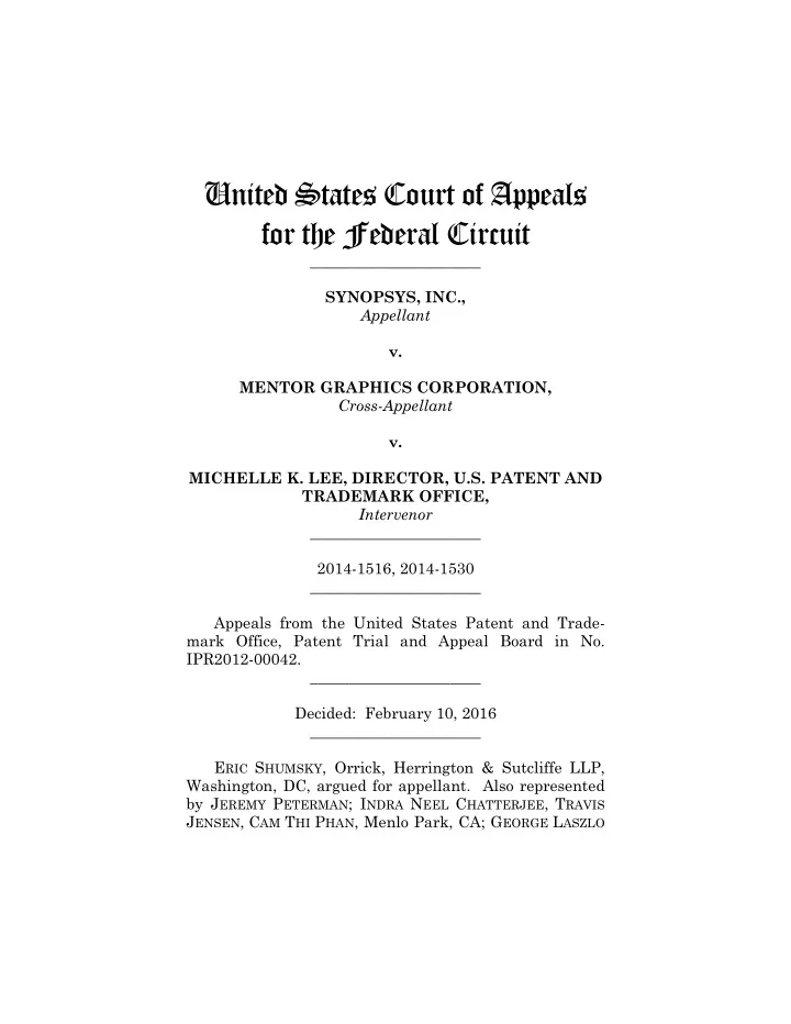 united states court of appeals for the federal circuit