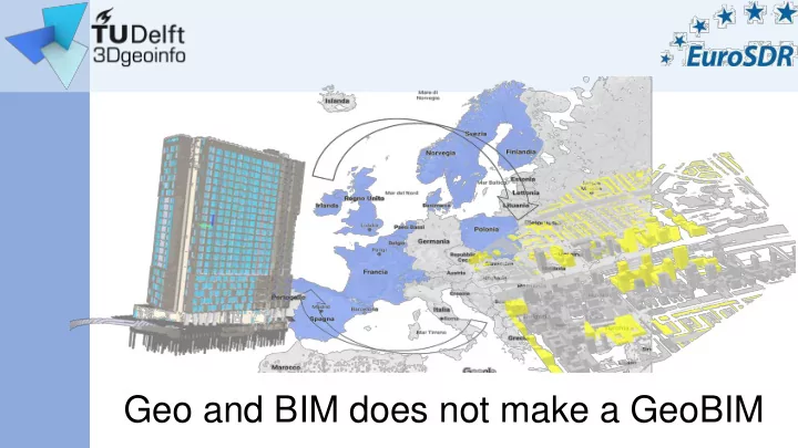 geo and bim does not make a geobim overview