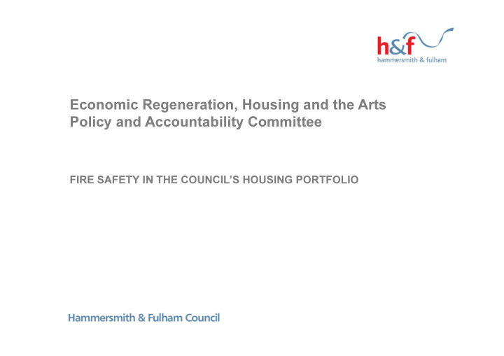 economic regeneration housing and the arts policy and