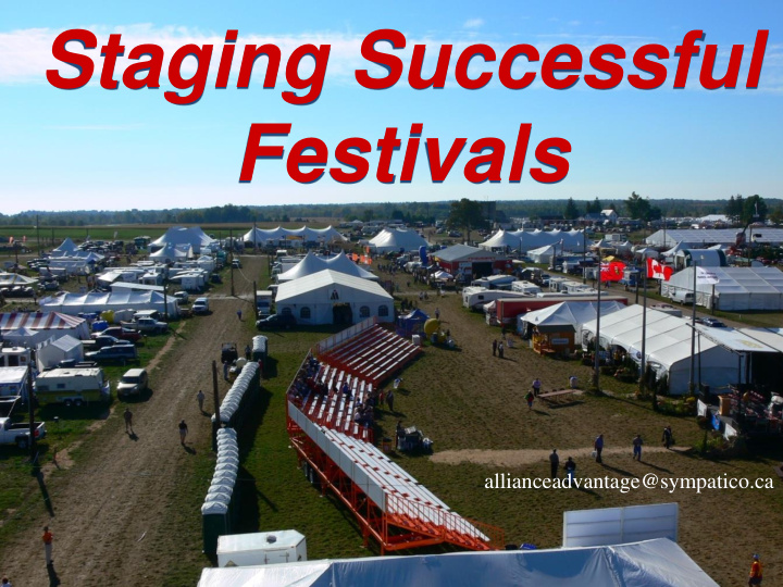 staging successful festivals