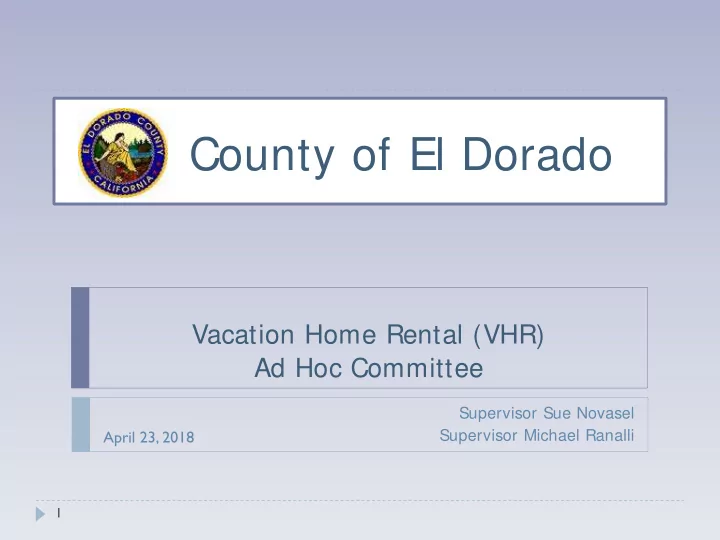 county of el dorado