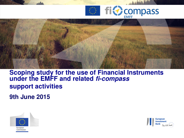 scoping study for the use of financial instruments