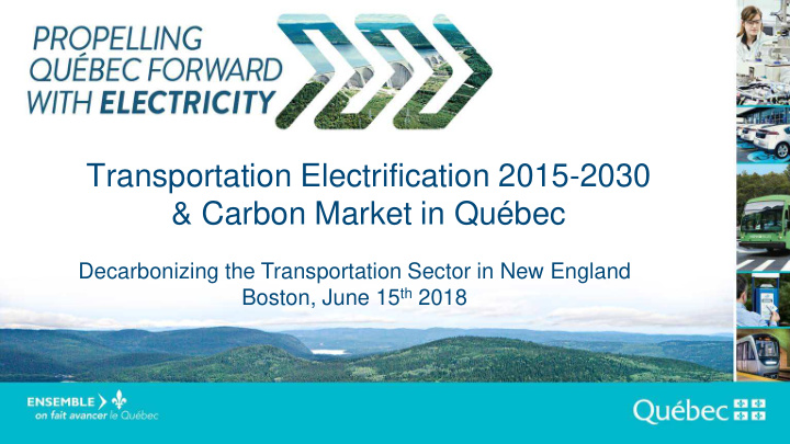 transportation electrification 2015 2030 carbon market in