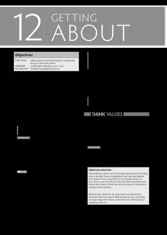 1  2  ABOUT  Objectives  Answers  1 bike  FUNCTIONS  talking about travel and transport; comparing