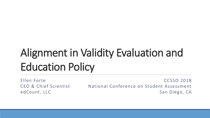 alignment in validity evaluation and