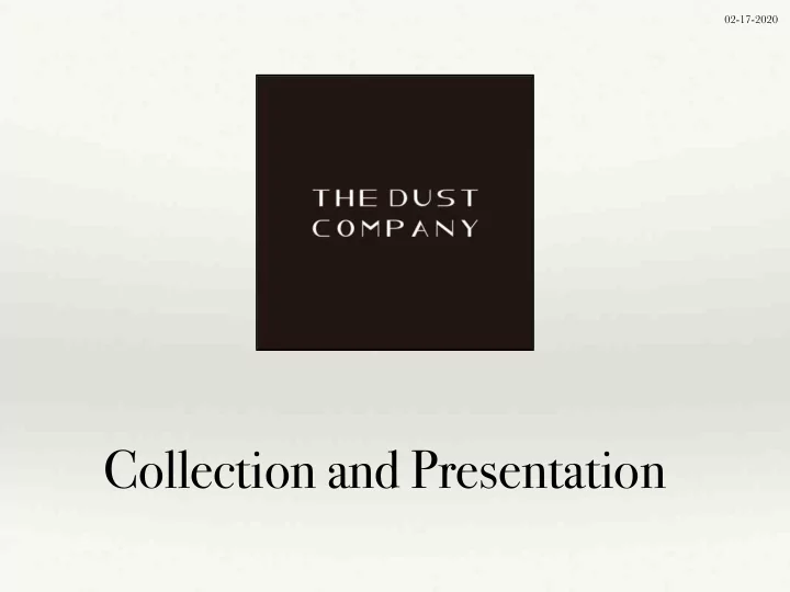 collection and presentation stash of the music group the