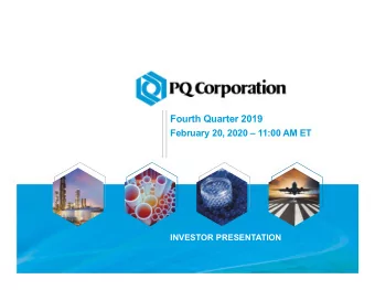 Fourth Quarter 2019  February 20, 2020  11:00 AM ET  INVESTOR PRESENTATION  1  LEGAL DISCLAIMER