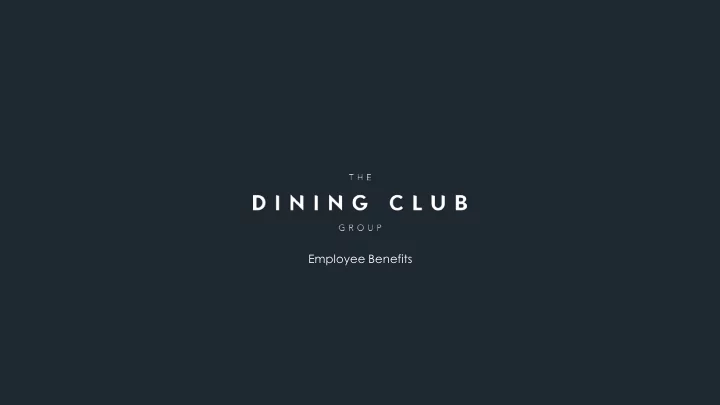 employee benefits staying in with tastecard