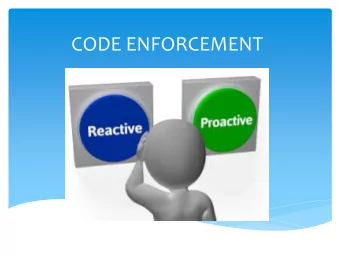 CODE ENFORCEMENT  Florida Association of Code Enforcement  F.A.C.E.  Presented by:  Shawn E.