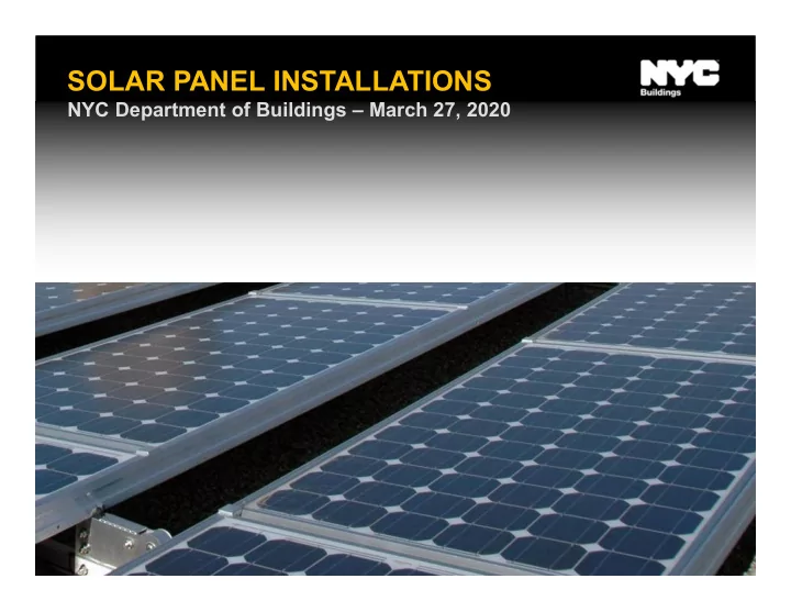 solar panel installations