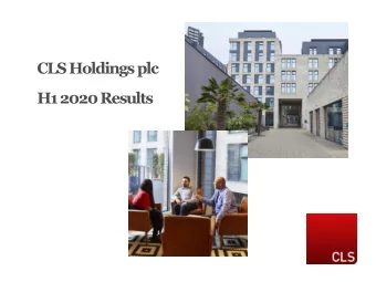 H1 2020 Results  Contents CLS Holdings plc H1 2020 Results  Simon  Wigzell  Head of  Group  25