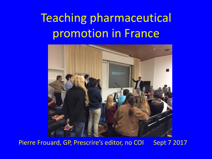 teaching pharmaceutical