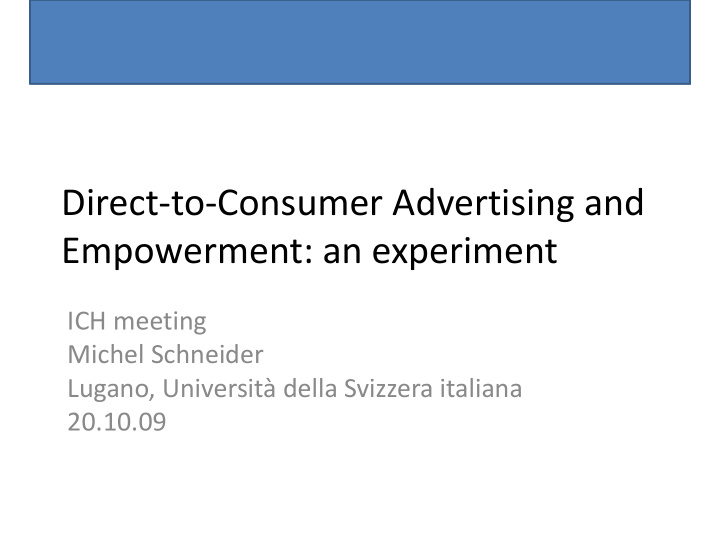 direct to consumer advertising and empowerment an
